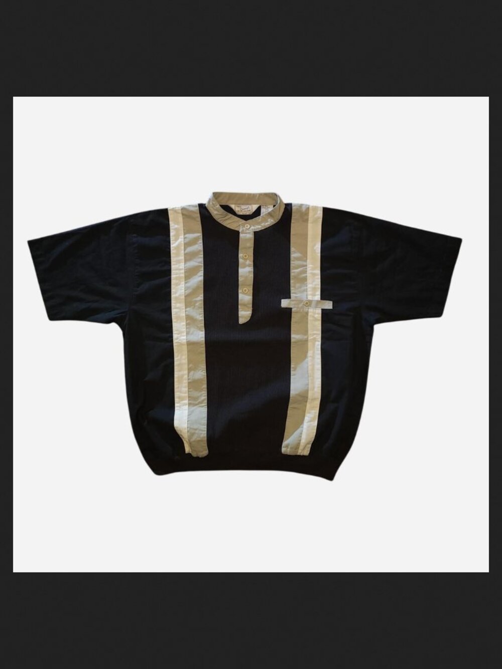 Haband Collarless Button Up Shirt